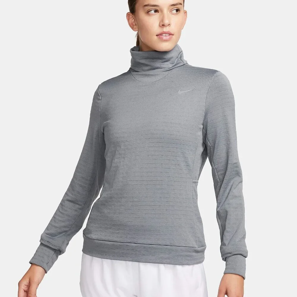 Nike Therma-Fit Swift Element Turtleneck Running Top Womens S M L XL Grey - Picture 2 of 6